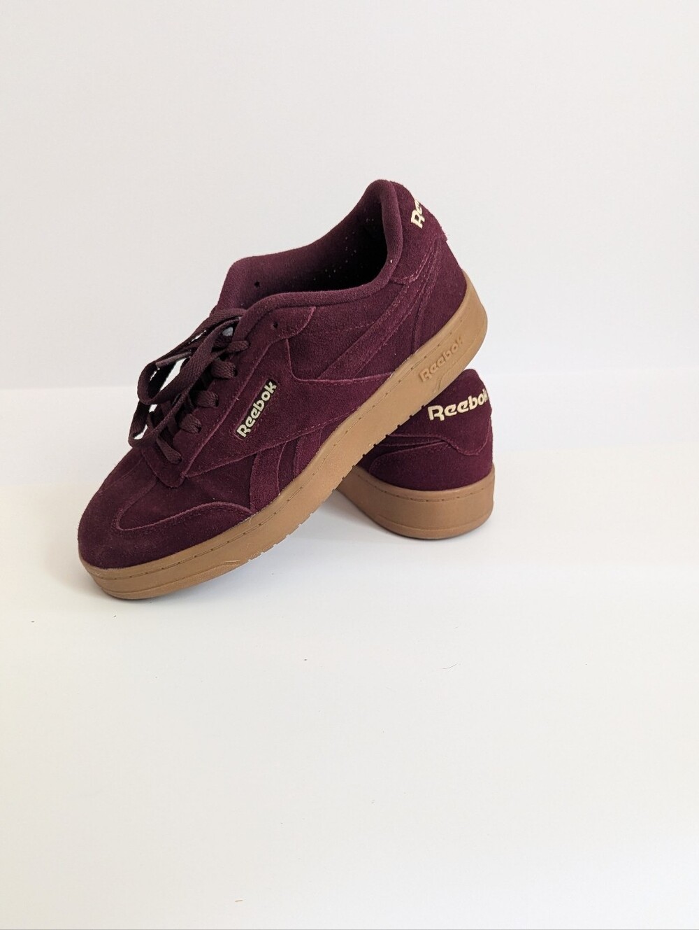 Reebok Forte lounger Double-Up Low-Top Sneaker in Black Cherry with Gum Sole